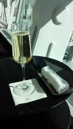 Etihad lounge jfk opening champagne hot towel