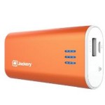 an orange and white power bank