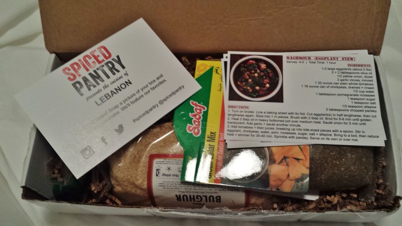 a box with food and a note