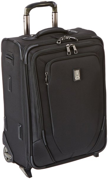 a black suitcase with zippers