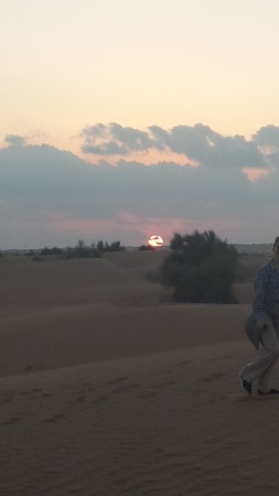 Al maha desert resort camel ride thanksgiving sunset