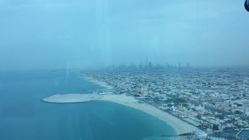 Burj Al Arab hotel Skyview Bar side view