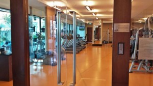 a gym with exercise equipment