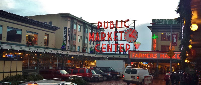 Pike Place Market Seattle Christmas Exterior