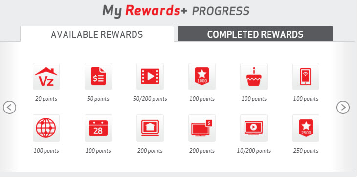 a screenshot of a rewards program