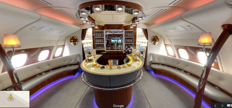 Emirates A380 google street view