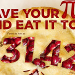 a pie with cherries and numbers