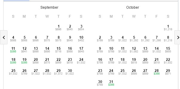 a calendar with numbers and a few days of the week