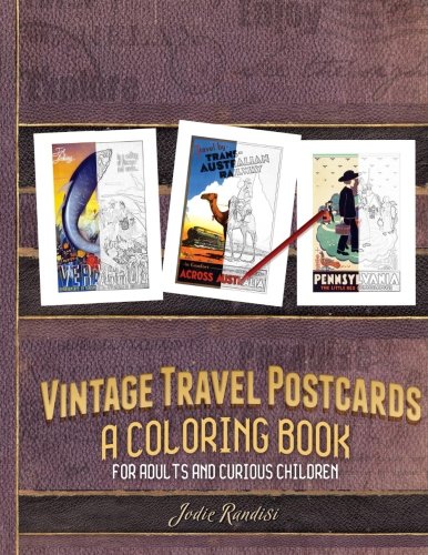 Vintage Travel Postcards adult coloring books