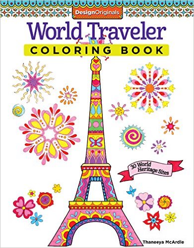 World Traveler Coloring Book 30 World Heritage Sites Adult Coloring Books