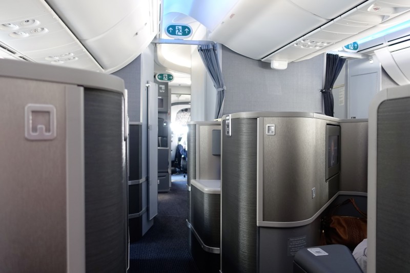 American Airlines Business Class 787 interior