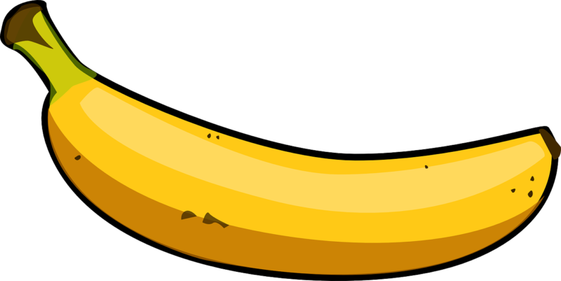 a yellow banana with black background
