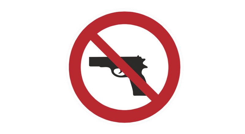 a no gun sign with a gun symbol