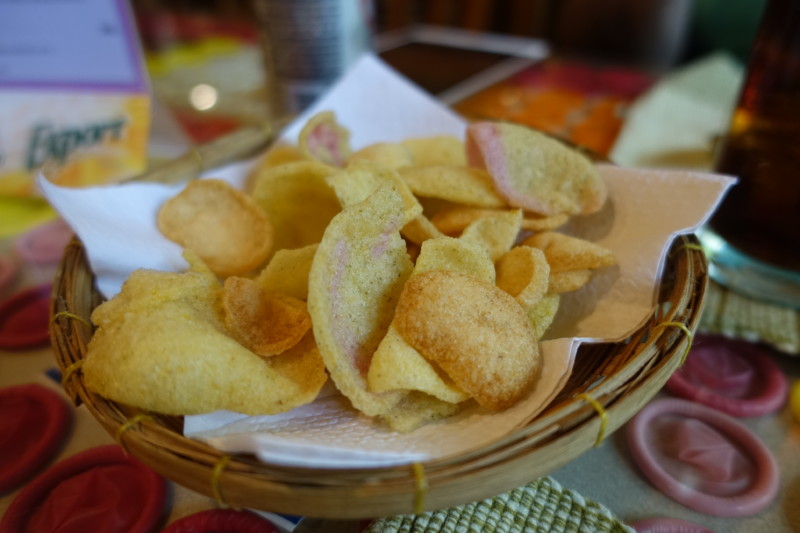 a basket of potato chips