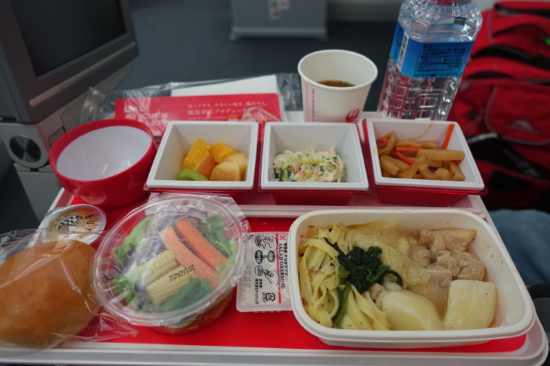 JAL economy 787 NRT BKK chicken dinner option