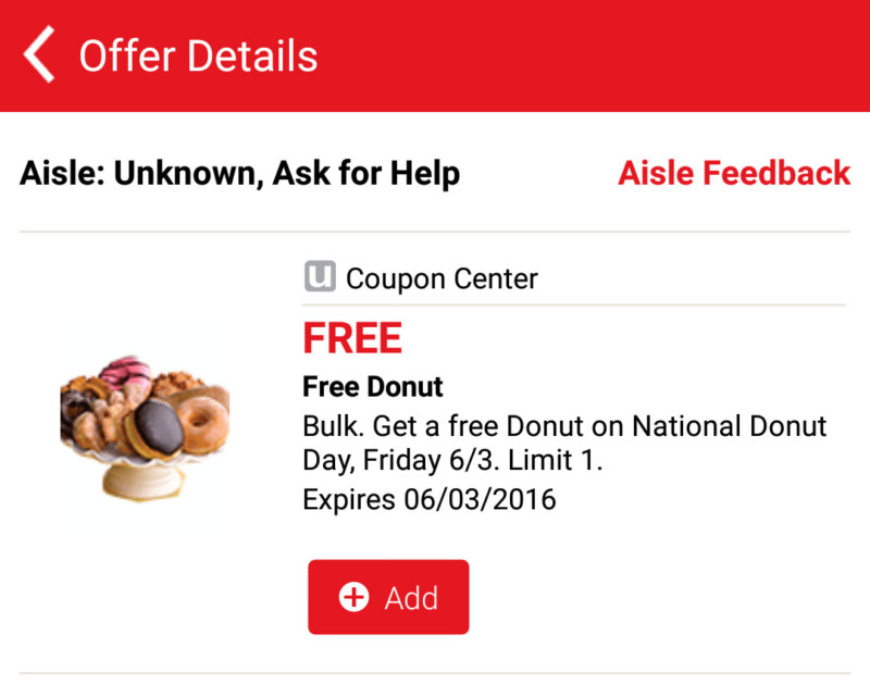 safeway app free donut