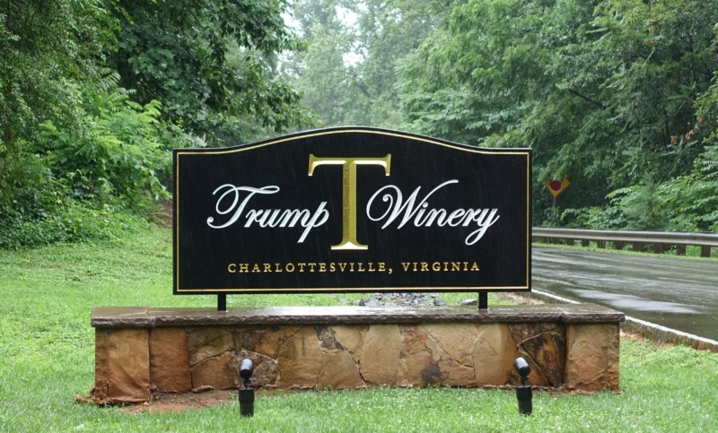 a sign for a winery