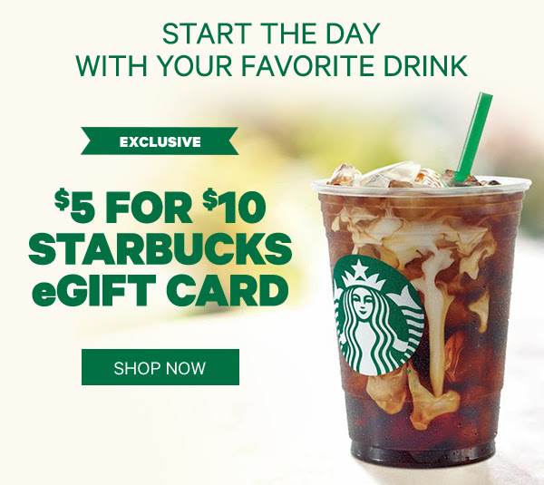 Targeted Groupon offer Starbucks $10 gift card for $5