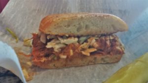a sandwich on a table