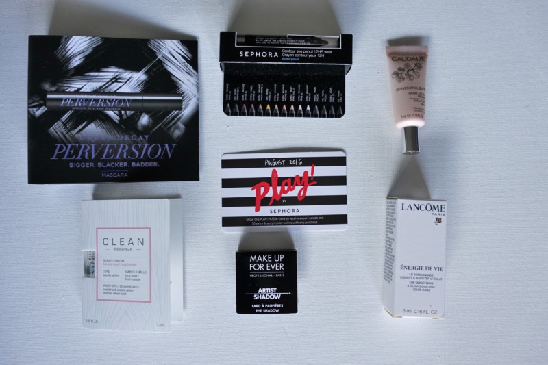a group of makeup products