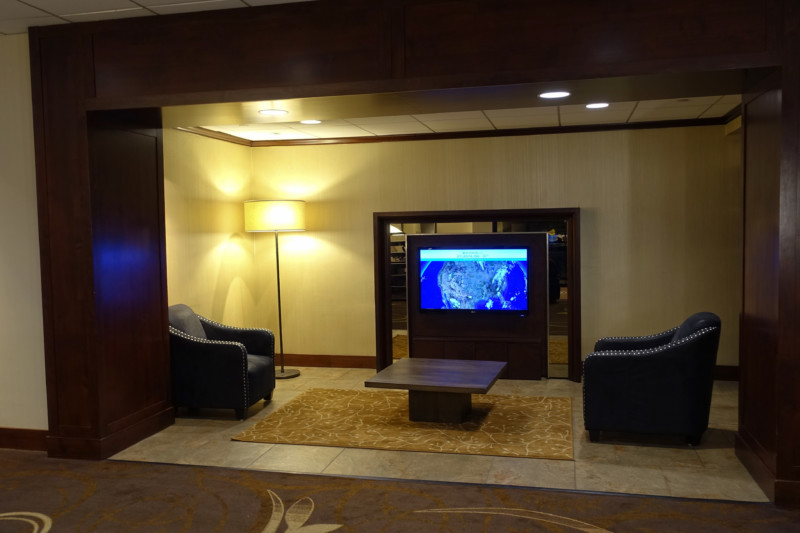 TV area at the Sheraton Denver Tech Center hotel