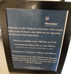 a sign on a table