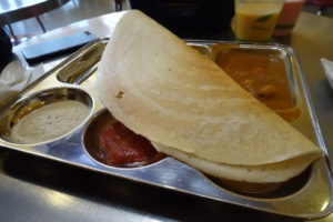 a plate of food on a table