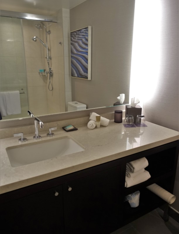 hyatt regency san francisco airport renovated king club room bathroom