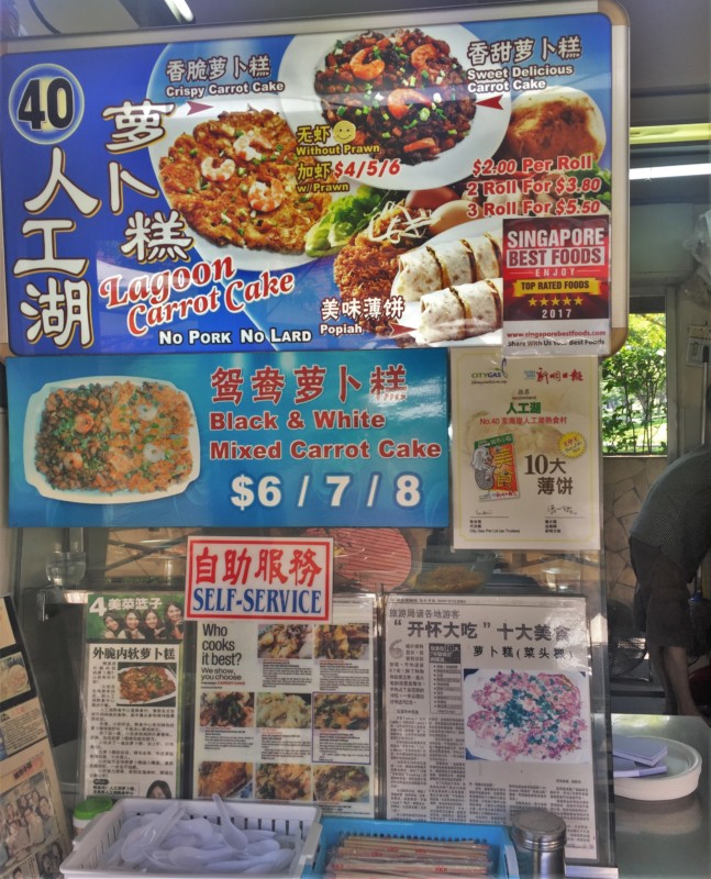 a sign board with a variety of food items on it