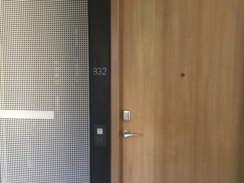 a door and a door