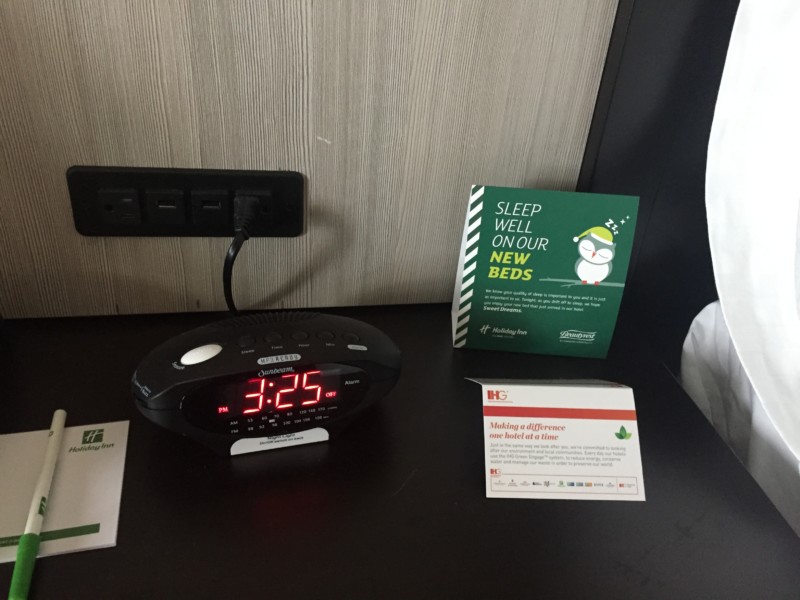a alarm clock on a table