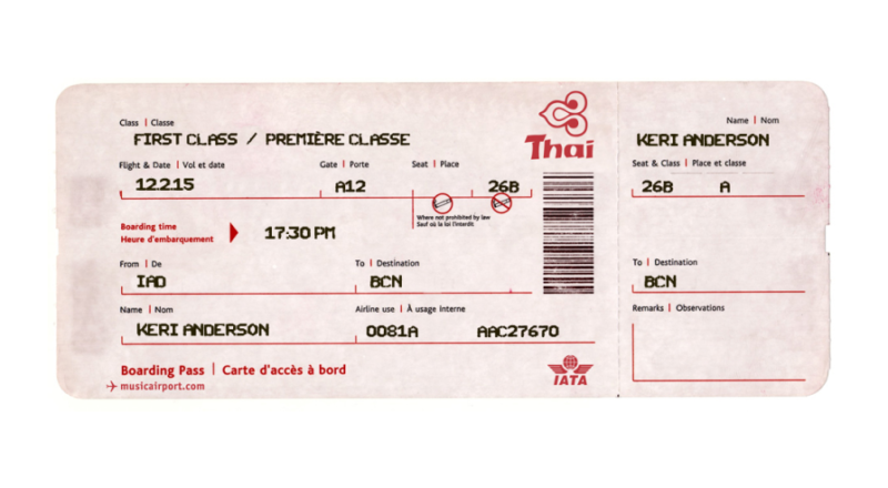 Printable picture of plane ticket