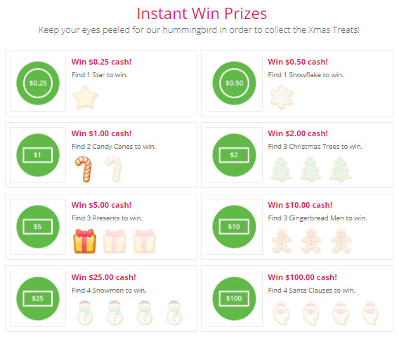 a screenshot of a win prizes