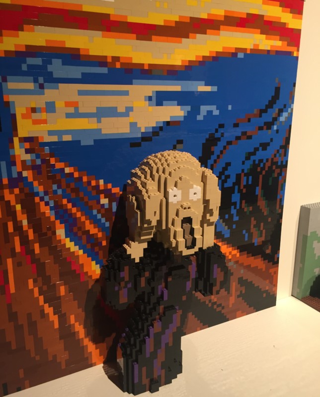 a lego art on a wall