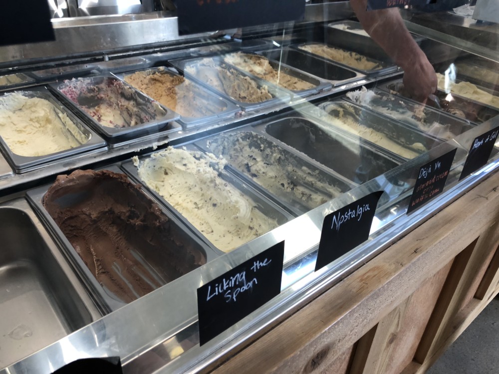 a display of ice cream